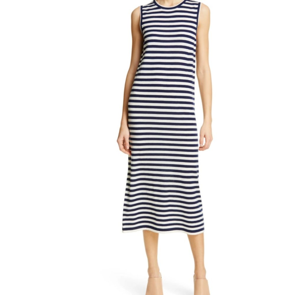 Jenni Kayne Stripe Sleeveless Merino Wool Midi